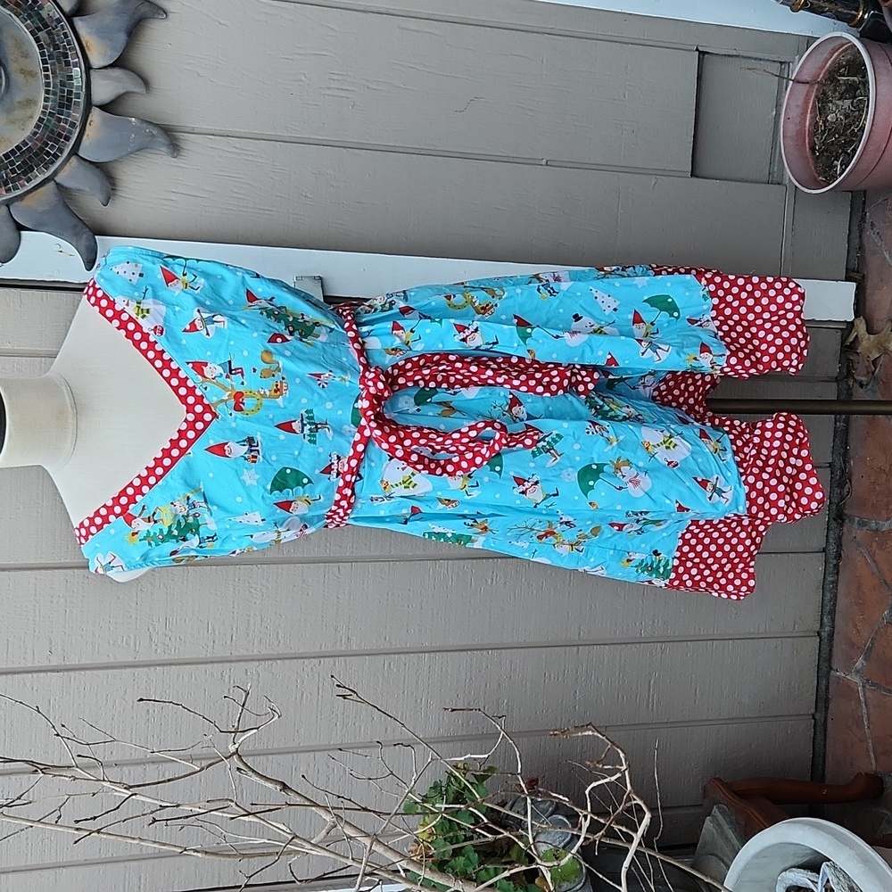 Retrolicious Elf and Snowman Dress Size 2X